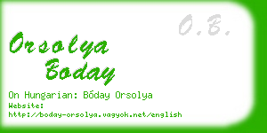 orsolya boday business card